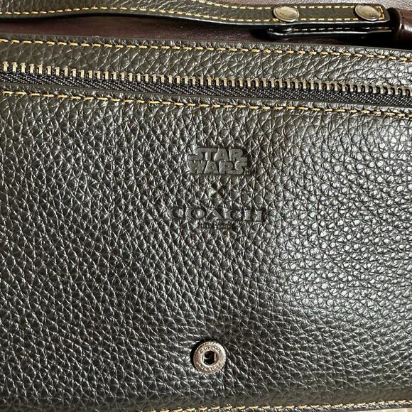 NWT! Coach F88921 Star Wars Hayden Foldover Crossbody Clutch In Signature Canvas - Picture 7 of 14